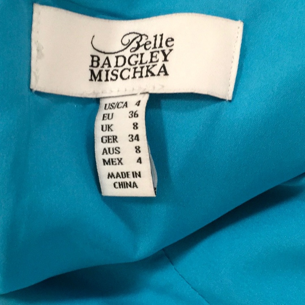 Belle Badgley Mischka Cocktail Dress Blue - Picture 3 of 7